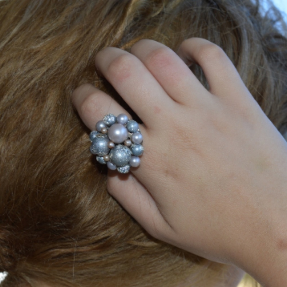 Vintage beaded ring
